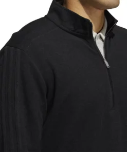 ADIDAS 3-Stripe 1/4 Zip Layering -Golf Sales Store adidas 3 stripe 1 4 zip layering black 03 20337.1677086413