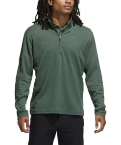 ADIDAS 3-Stripe 1/4 Zip Layering -Golf Sales Store adidas 3 stripe 1 4 zip layering green oxide 01 96689.1677086417