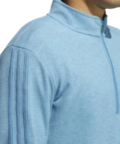 ADIDAS 3-Stripe 1/4 Zip Layering -Golf Sales Store adidas 3 stripe 1 4 zip layering hazy blue 03 31316.1677086416