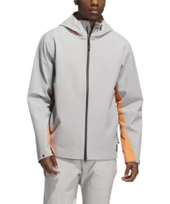 Adida Rain Jacket Adicross Element -Golf Sales Store adidas adicross elements rain jacket grey three 01 98001.1632928849