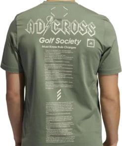 ADIDAS AdiCross Graphic Tee -Golf Sales Store adidas adicross graphic tee natural green 04 30471.1632321210