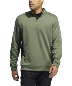 ADIDAS AdiCross Quarter Zip -Golf Sales Store adidas adicross quarter zip natural green 01 24219.1659042526