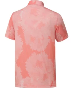ADIDAS Flower Mesh Polo -Golf Sales Store adidas flower mesh polo coral fusion white 02 63368.1679064483