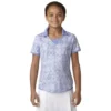 Adida Girl Polo Print Fashion Short Sleeve 2 Adida Girl Polo Print Fashion Short Sleeve -Golf Sales Store adidas girls fashion print short sleeve polo chalk purple 01 09694.1631899267