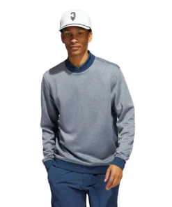 ADIDAS Go-To Crewneck Pullover -Golf Sales Store adidas go to crewneck pullover crew navy grey three 01 95690.1676586103