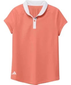 ADIDAS Junior Girls HEAT.RDY Polo -Golf Sales Store adidas junior girls heat rdy polo coral fusion 01 60274.1679002535