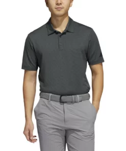 ADIDAS Ottoman Pencil Stripe Polo -Golf Sales Store adidas ottoman pencil stripe polo black grey six 01 59637.1679079623