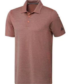 ADIDAS Ottoman Pencil Stripe Polo -Golf Sales Store adidas ottoman pencil stripe polo coral fusion grey six 01 70431.1679079689