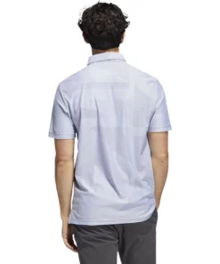 ADIDAS Shapes Jacquard Polo -Golf Sales Store adidas shapes jacquard polo white legacy indigo 02 05987.1676581656
