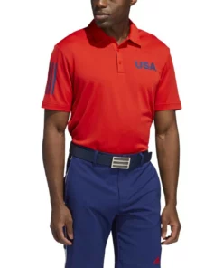 Adida Golf Solid Polo Ultimate365 Usa -Golf Sales Store adidas ultimate 365 usa golf solid polo red 01 26298.1659043263
