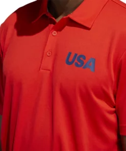 Adida Golf Solid Polo Ultimate365 Usa -Golf Sales Store adidas ultimate 365 usa golf solid polo red 03 61618.1659043263