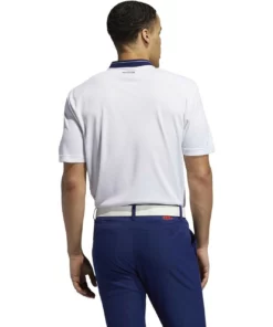 ADIDAS USA Olympics Friday Polo -Golf Sales Store adidas usa olympics friday polo white grey two dark blue 02 88799.1659042797