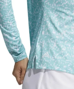 Adida Women' Aeroready Uv50 Printed Long Sleeve -Golf Sales Store adidas womens aeroready uv50 printed long sleeve white acid mint 03 63315.1633102935