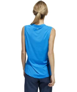 Adida Women' Polo Gradient Sleeveles -Golf Sales Store adidas womens gradient sleeveless polo blue rush 02 78857.1647972220