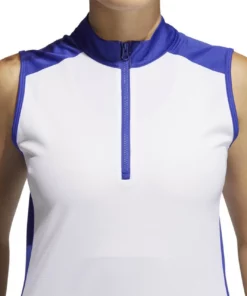 Adida Women' Racerback Polo Primeblue Colorblock -Golf Sales Store adidas womens primeblue colorblock racerback polo white 03 37452.1659042809