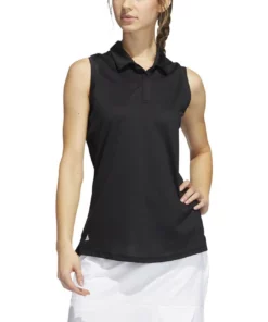Adida Women' Polo Ottoman Stripe Sleeveles Primeblue 18 Adida Women' Polo Ottoman Stripe Sleeveles Primeblue -Golf Sales Store adidas womens primeblue ottoman stripe sleeveless polo black 01 84060.1647972767