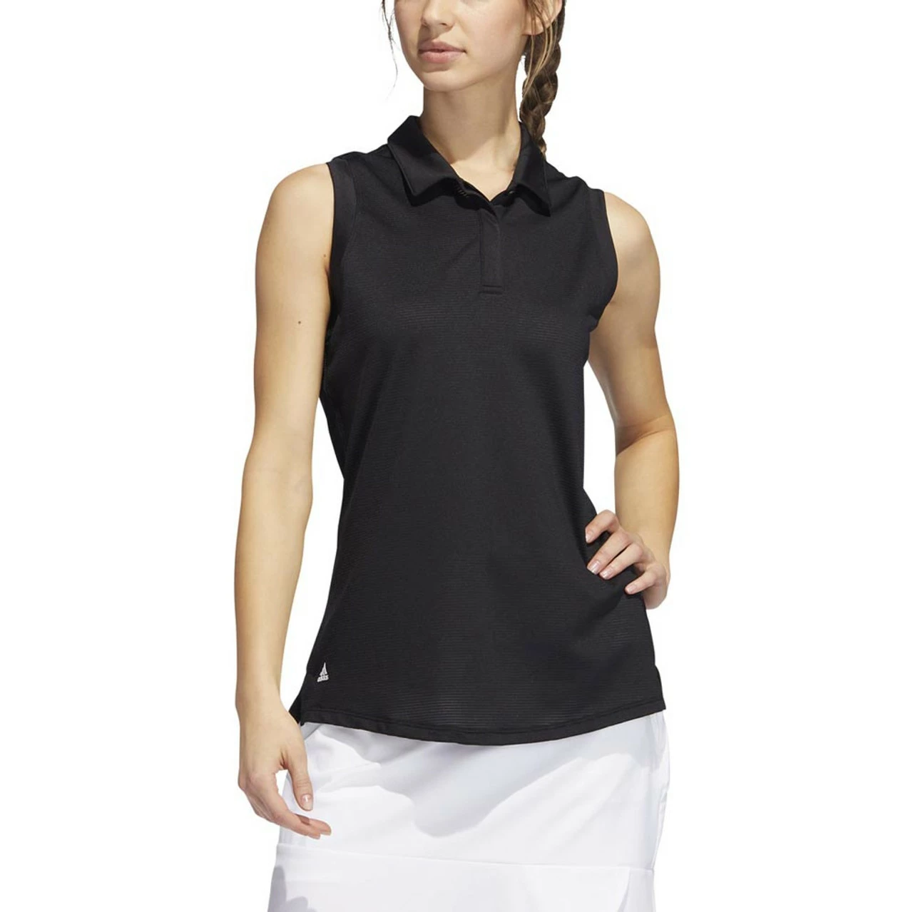 Adida Women' Polo Ottoman Stripe Sleeveles Primeblue 9 Adida Women' Polo Ottoman Stripe Sleeveles Primeblue - Image 7