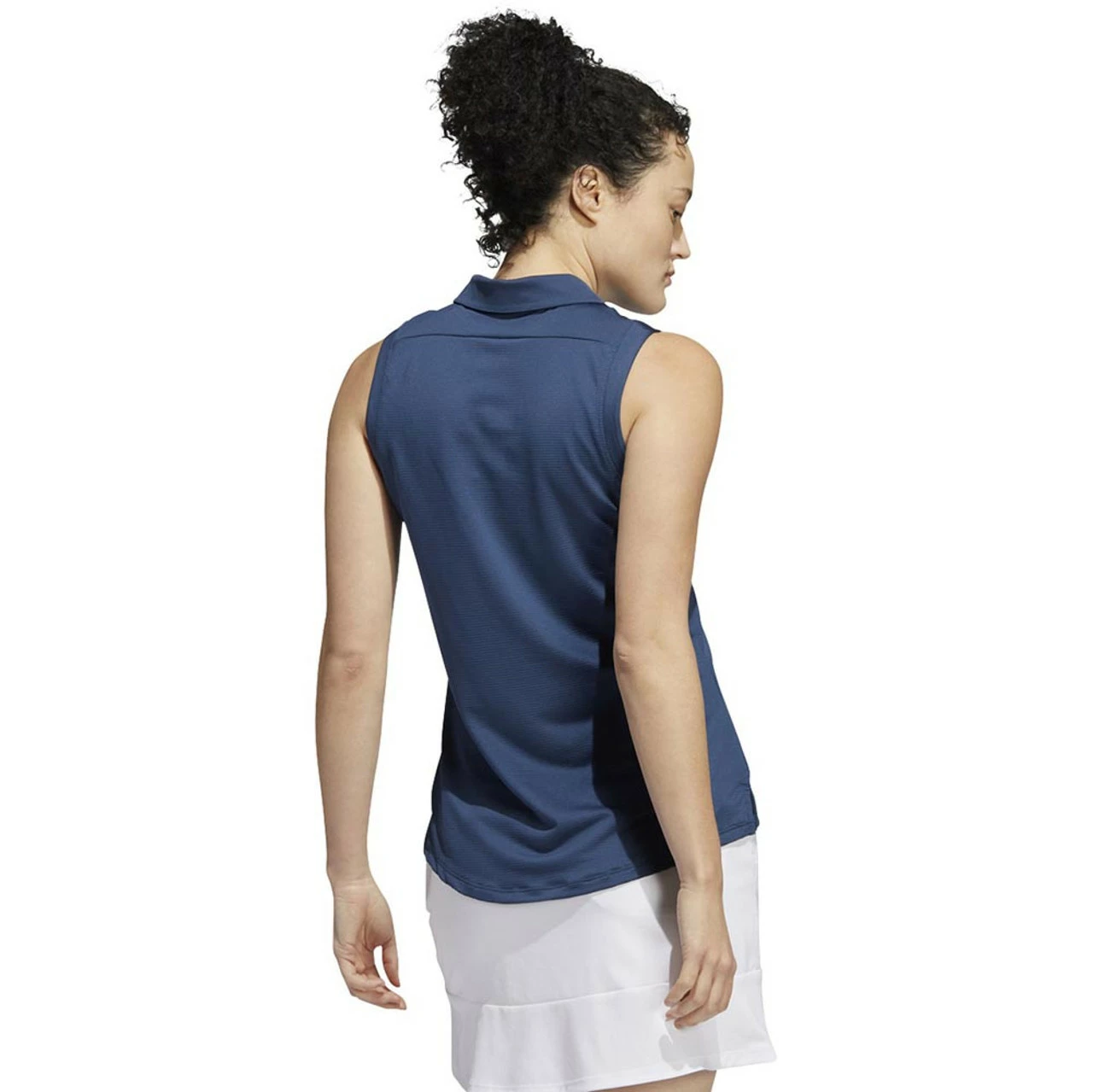 Adida Women' Polo Ottoman Stripe Sleeveles Primeblue 8 Adida Women' Polo Ottoman Stripe Sleeveles Primeblue - Image 6