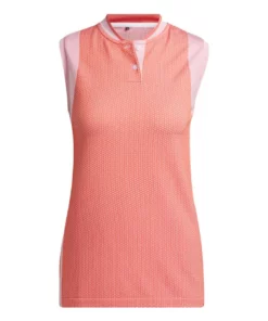 Adida Women' Primeknit Sleeveles Polo -Golf Sales Store adidas womens primeknit sleeveless polo preloved red 04 76864.1676592008