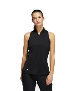 Adida Women' Polo Sleeveles Racerback -Golf Sales Store adidas womens racerback sleeveless polo black 02 50537.1676598869