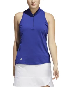 Adida Women' Polo Sleeveles Racerback -Golf Sales Store adidas womens racerback sleeveless polo legacy indigo 01 63444.1676577395