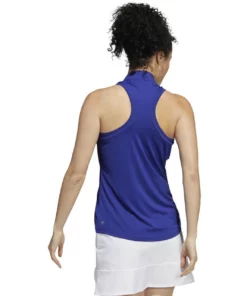 Adida Women' Polo Sleeveles Racerback -Golf Sales Store adidas womens racerback sleeveless polo legacy indigo 02 67797.1676598283