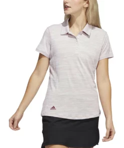 ADIDAS Women's Space-Dyed Polo -Golf Sales Store adidas womens space dyed polo almost pink legacy burgundy 01 02813.1647973321