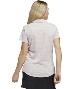 ADIDAS Women's Space-Dyed Polo -Golf Sales Store adidas womens space dyed polo almost pink legacy burgundy 02 69099.1647973321