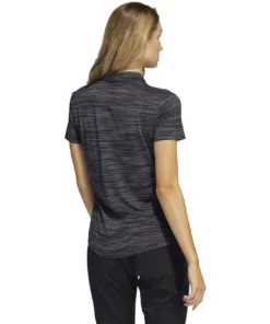 ADIDAS Women's Space-Dyed Polo -Golf Sales Store adidas womens space dyed polo black white 02 85531.1647973321