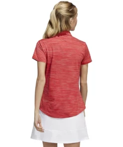 ADIDAS Women's Space-Dyed Polo -Golf Sales Store adidas womens space dyed polo collegiate red white 02 40051.1647973321