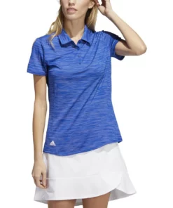 ADIDAS Women's Space-Dyed Polo -Golf Sales Store adidas womens space dyed polo collegiate royal white 01 17905.1647973321