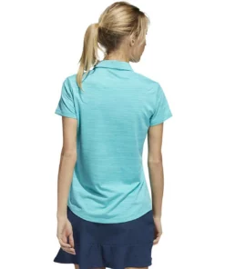 ADIDAS Women's Space-Dyed Polo -Golf Sales Store adidas womens space dyed polo semi mint rush blue rush 02 62784.1647973321