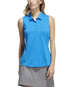 Adida Women' Polo Sleeveles Space-Dyed 10 Adida Women' Polo Sleeveles Space-Dyed -Golf Sales Store adidas womens space dyed sleeveless polo blue rush crew navy 01 90333.1647975079