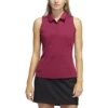 Adida Women' Polo Sleeveles Space-Dyed 2 Adida Women' Polo Sleeveles Space-Dyed -Golf Sales Store adidas womens space dyed sleeveless polo legacy burgundy black 01 03430.1647975079