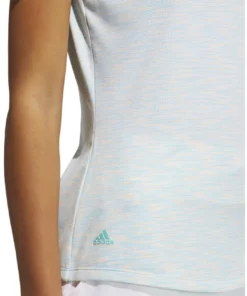 ADIDAS Women's Spacedye Polo -Golf Sales Store adidas womens spacedye polo white acid mint 04 43100.1631905137