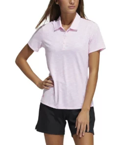ADIDAS Women's Spacedye Polo -Golf Sales Store adidas womens spacedye polo white screaming pink 01 16875.1631905137