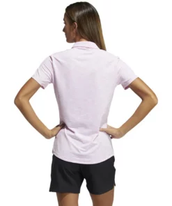 ADIDAS Women's Spacedye Polo -Golf Sales Store adidas womens spacedye polo white screaming pink 02 79016.1631905137