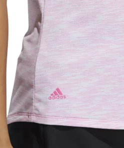 ADIDAS Women's Spacedye Polo -Golf Sales Store adidas womens spacedye polo white screaming pink 04 83898.1631905137