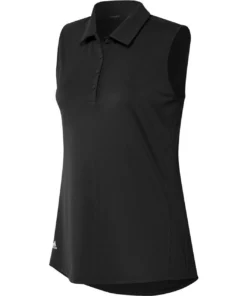 Adida Women' Polo Ultimate 365 Solid Sleeveles -Golf Sales Store adidas womens ultimate 365 solid sleeveless polo black 01 17897.1662670227