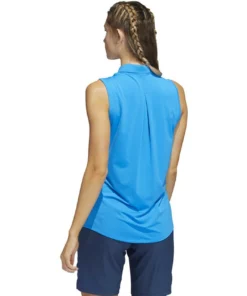 Adida Women' Polo Ultimate 365 Solid Sleeveles -Golf Sales Store adidas womens ultimate 365 solid sleeveless polo blue rush 02 37401.1662670227