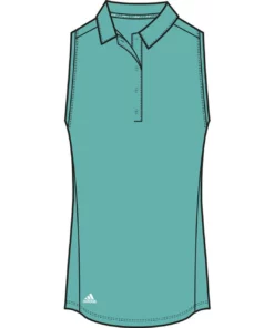 Adida Women' Polo Ultimate 365 Solid Sleeveles -Golf Sales Store adidas womens ultimate 365 solid sleeveless polo semi mint rush 01 94868.1662670227