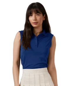 Women' Polo Tribute Sleeveles Antigua -Golf Sales Store antigua womens tribute sleeveless polo dark royal 01 90080.1676584106
