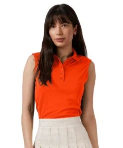 Women' Polo Tribute Sleeveles Antigua -Golf Sales Store antigua womens tribute sleeveless polo mango 01 57895.1676577088