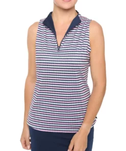 Belyn Key Women' Polo Sleeveles Reversible