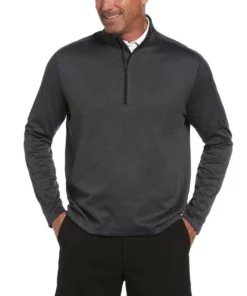 Callaway Waffle Knit Fleece Midweight 1/4 Zip -Golf Sales Store callaway midweight waffle knit fleece 1 4 zip caviar sahde heather 01 09528.1659042872