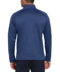 Callaway Waffle Knit Fleece Midweight 1/4 Zip -Golf Sales Store callaway midweight waffle knit fleece 1 4 zip dark moody blue heather 02 42514.1659042872