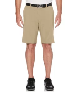Callaway Short Solid Stretch Active Waistband -Golf Sales Store callaway stretch solid short with active waistband chinchilla 01 07384.1667574553