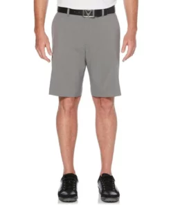 Callaway Short Solid Stretch Active Waistband -Golf Sales Store callaway stretch solid short with active waistband quiet shade 01 00655.1667574553