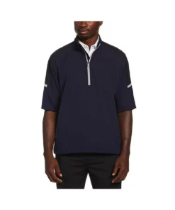 Callaway Windbreaker Swing Tech Blocked 1/4 Zip -Golf Sales Store callaway swing tech blocked 1 4 zip windbreaker peacoat 01 24202.1644508098