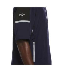 Callaway Windbreaker Swing Tech Blocked 1/4 Zip -Golf Sales Store callaway swing tech blocked 1 4 zip windbreaker peacoat 03 45030.1644508098